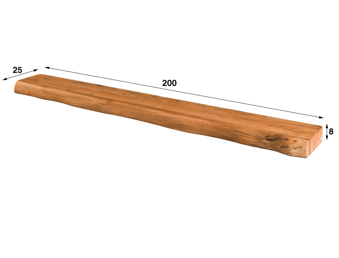 wandplank 200 cm zwevend