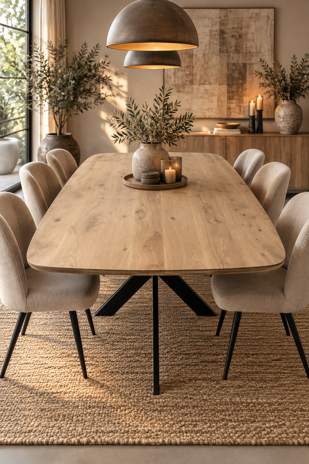 Deens ovale eiken houten tafel Deens ovale eiken houten tafel