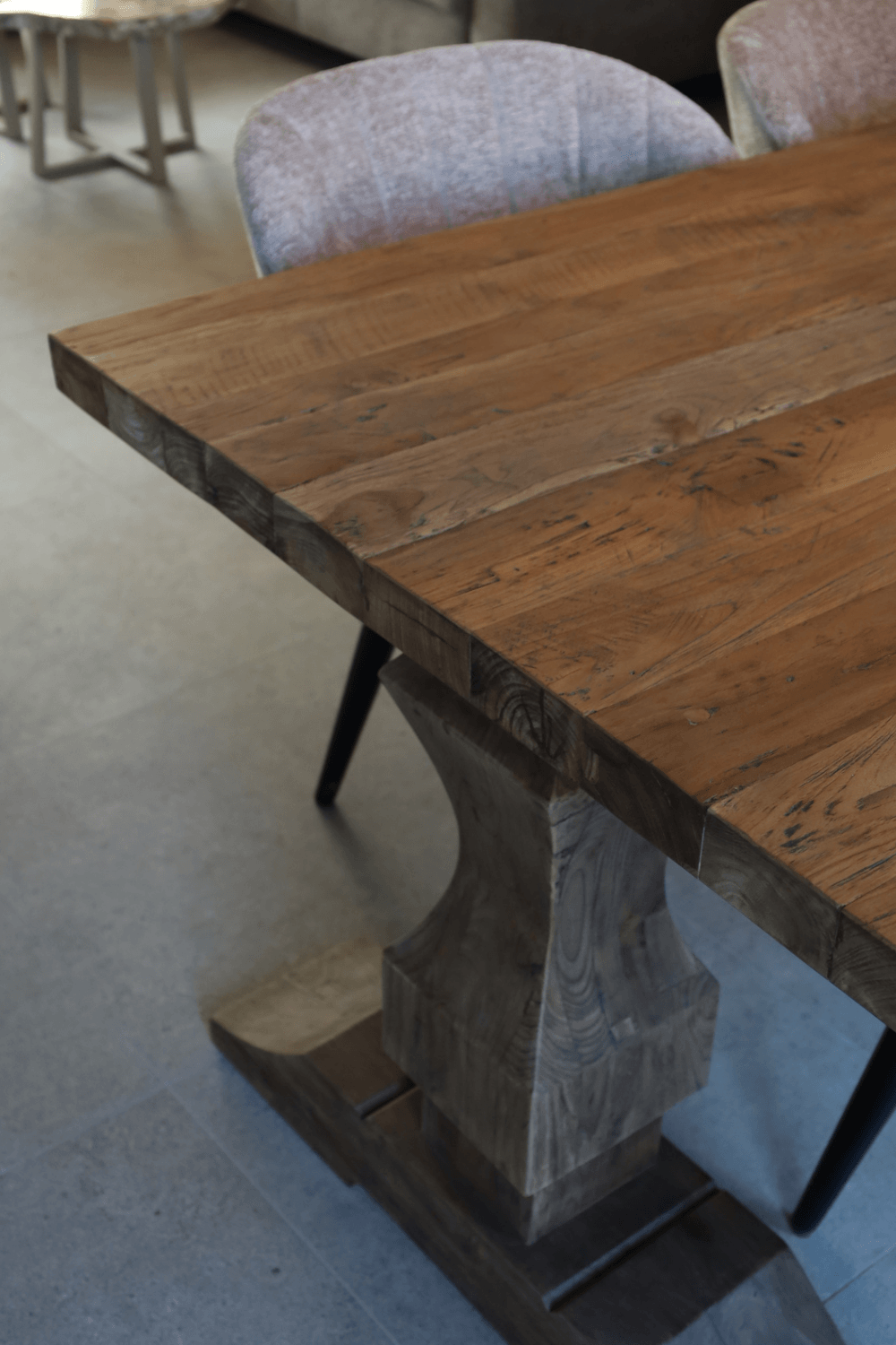 Teak houten kasteel kloostertafel 260 cm Teak houten kasteel kloostertafel 260 cm