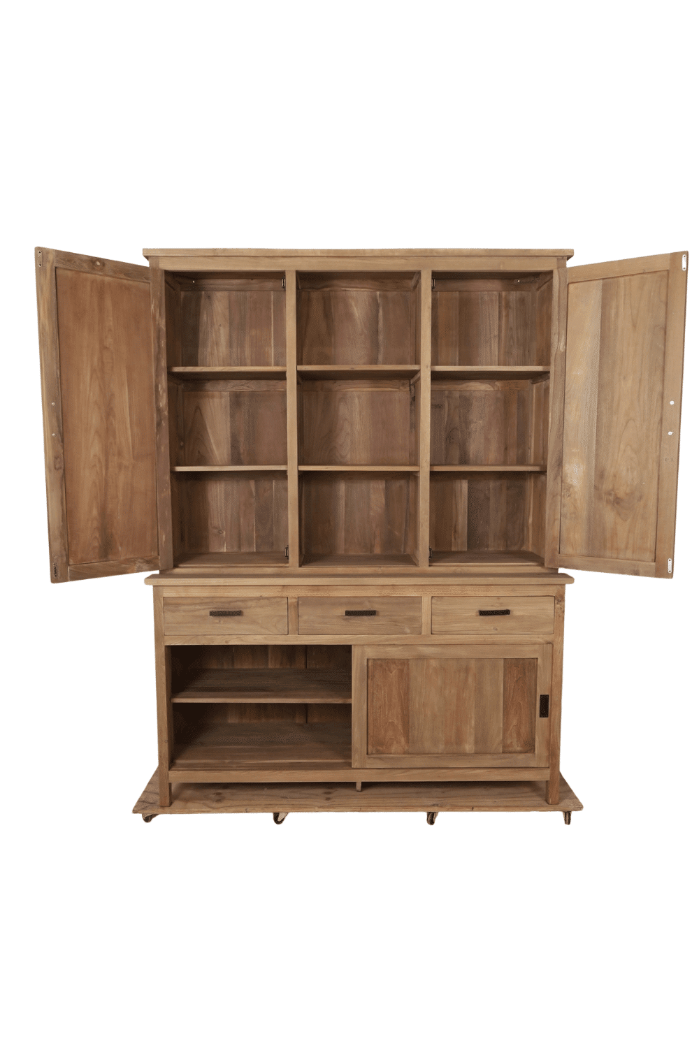 teak houten vitrine kast opbergkast 165x53x218 cm Breur smoothZonnige houten kast met planten teak houten vitrine kast opbergkast 165x53x218 cm Breur smoothZonnige houten kast met planten