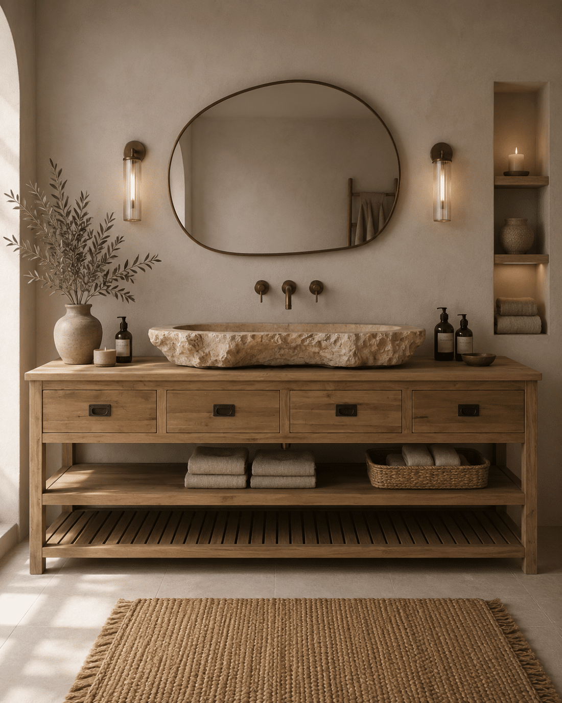 St3t teak houten badkamermeubel St3t teak houten badkamermeubel