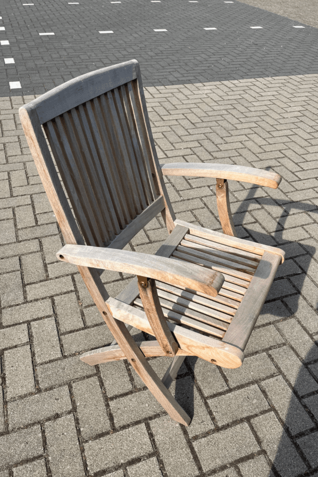 teak houten tuin stoel inklapbaar