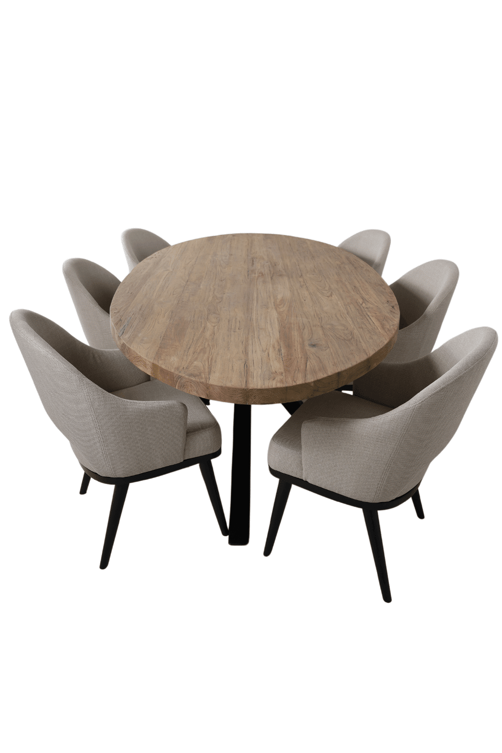 Ovale eettafel 260 cm met stoelen