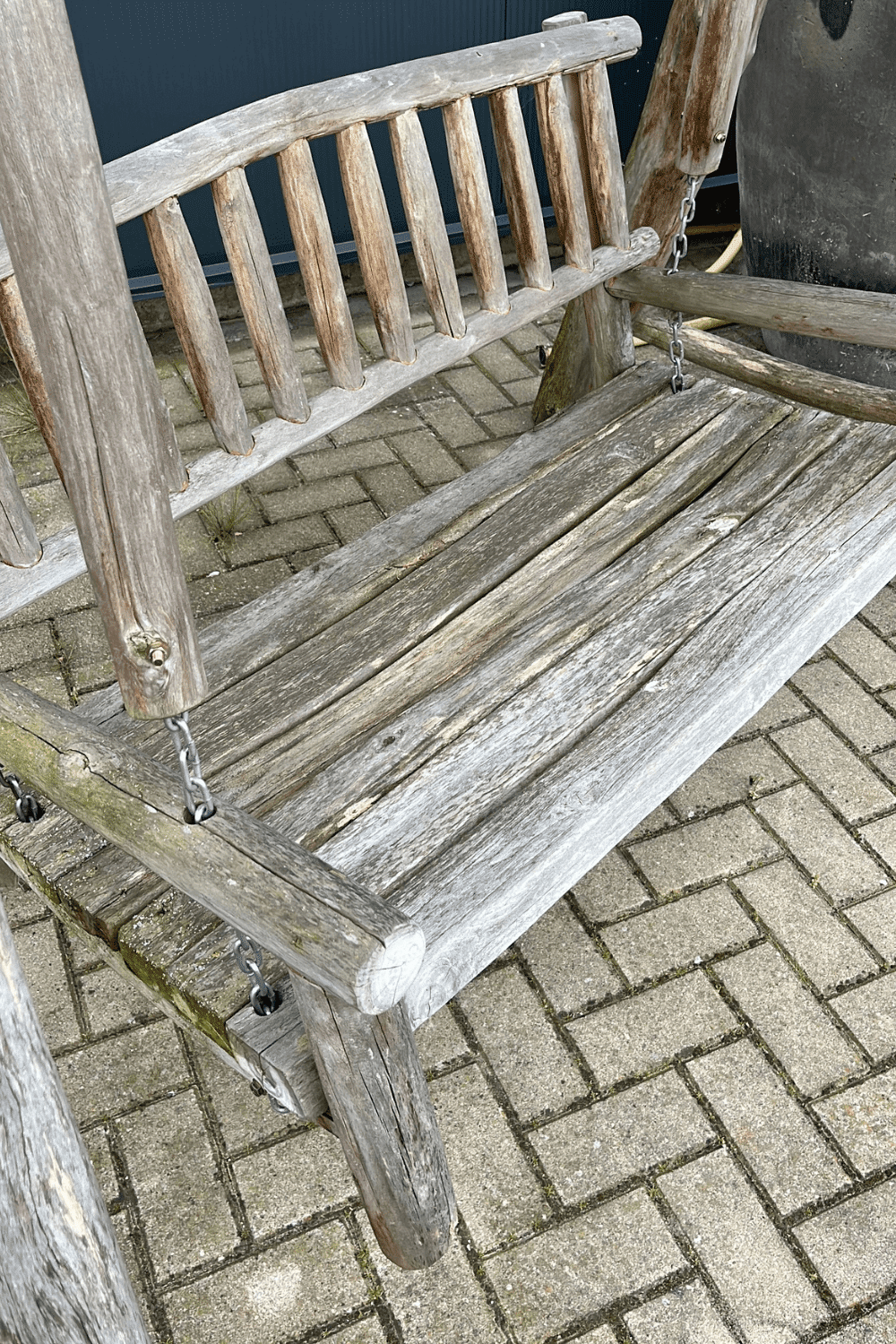 Teak houten schommelbank1