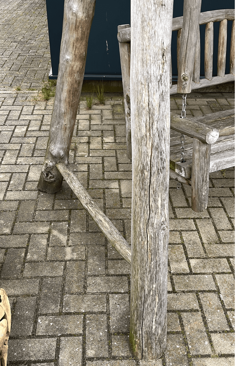 Teak houten schommelbank1