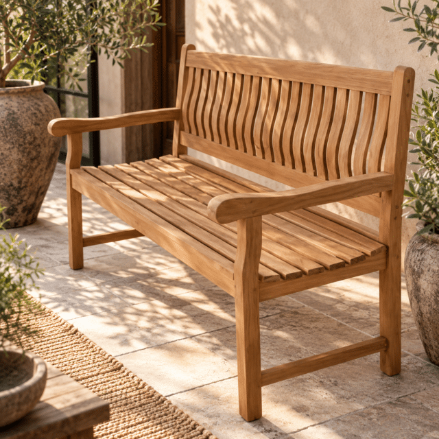 teak houten tuinbank