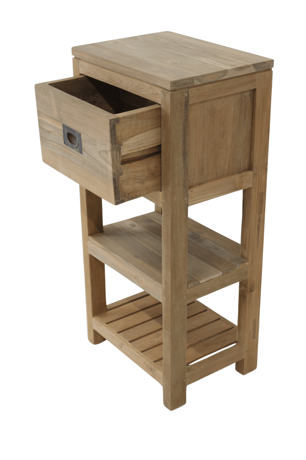 Recycling teakhouten toiletkastje klein