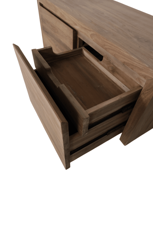 teak houten hangend badkamer meubel 120 cm of 140 cm