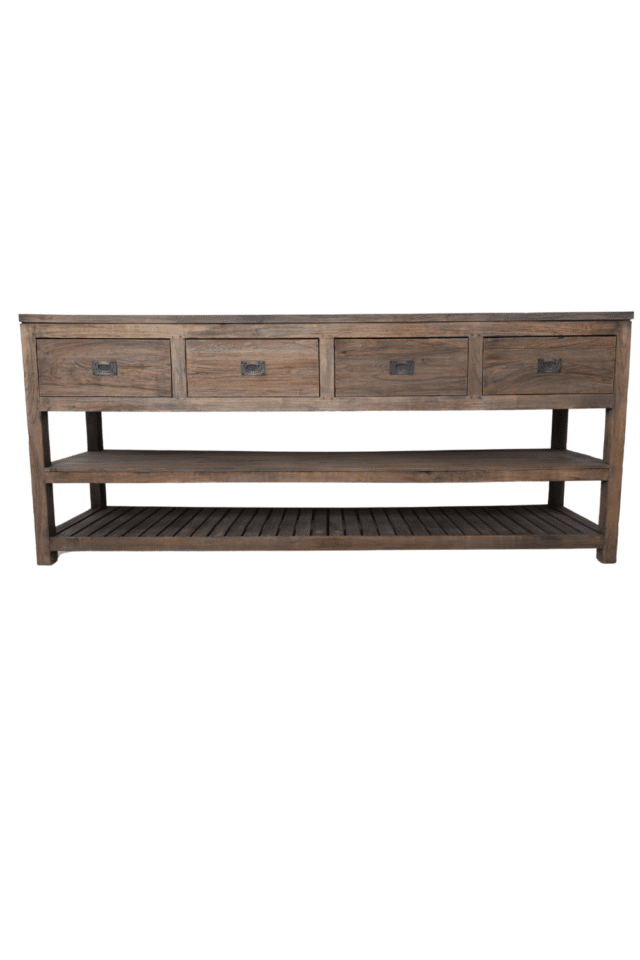 stoer vergrijsd badkamermeubel 200x50x85 cm
