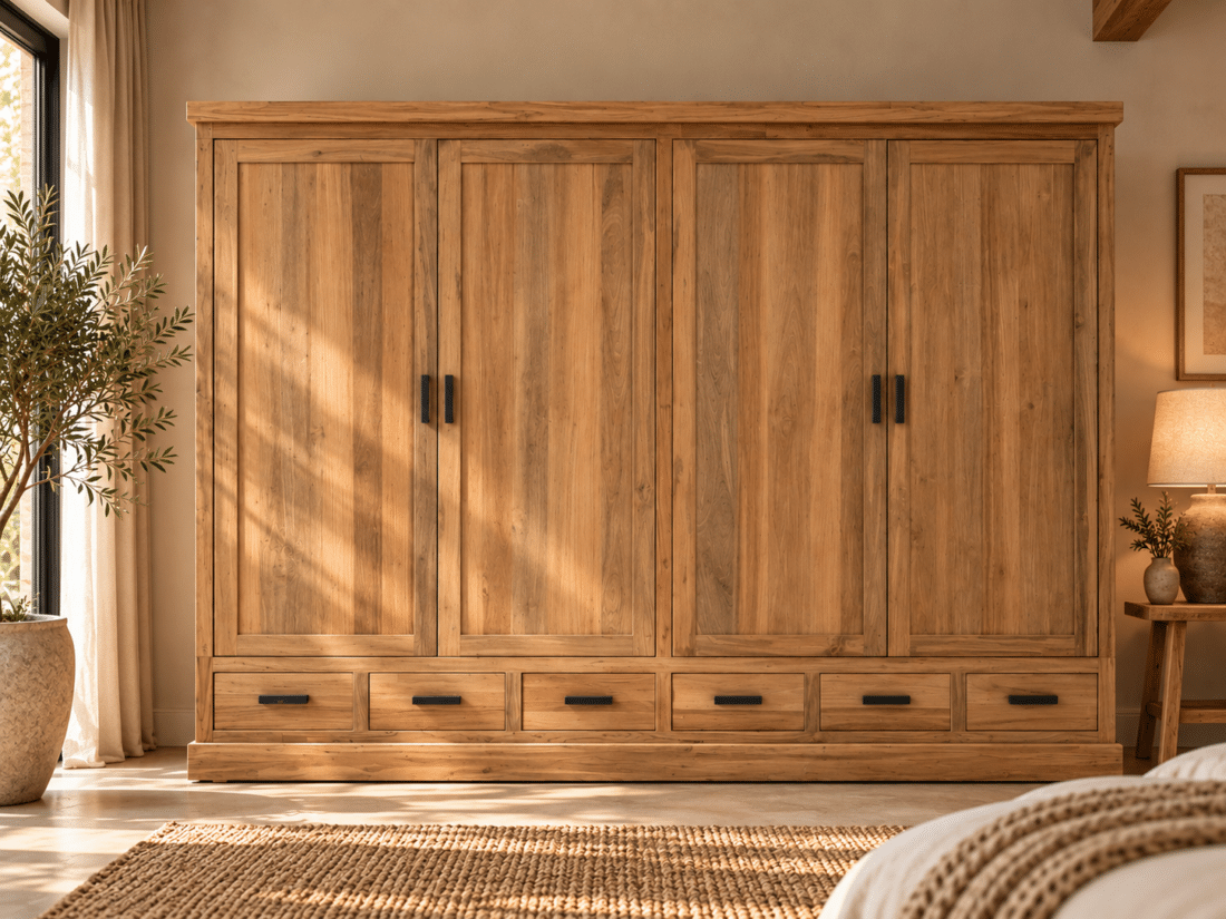 teak houten kledingkast garderobe kast heel groot 280 cm teak houten kledingkast garderobe kast heel groot 280 cm