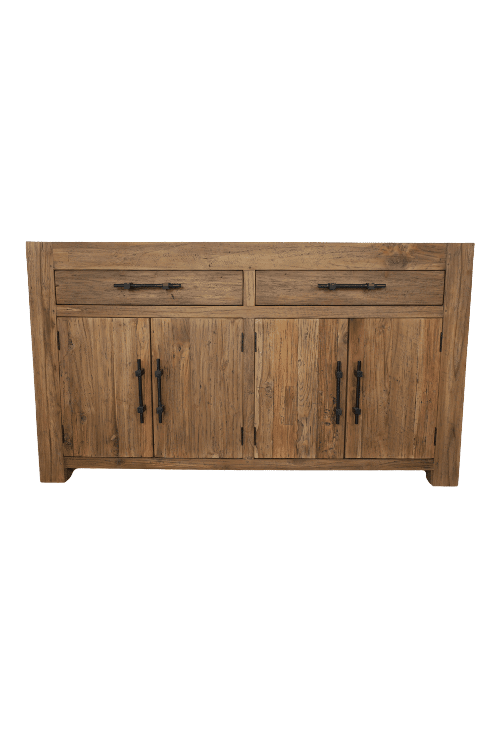 Stoer teak houten dressoir 150x50x85 cm