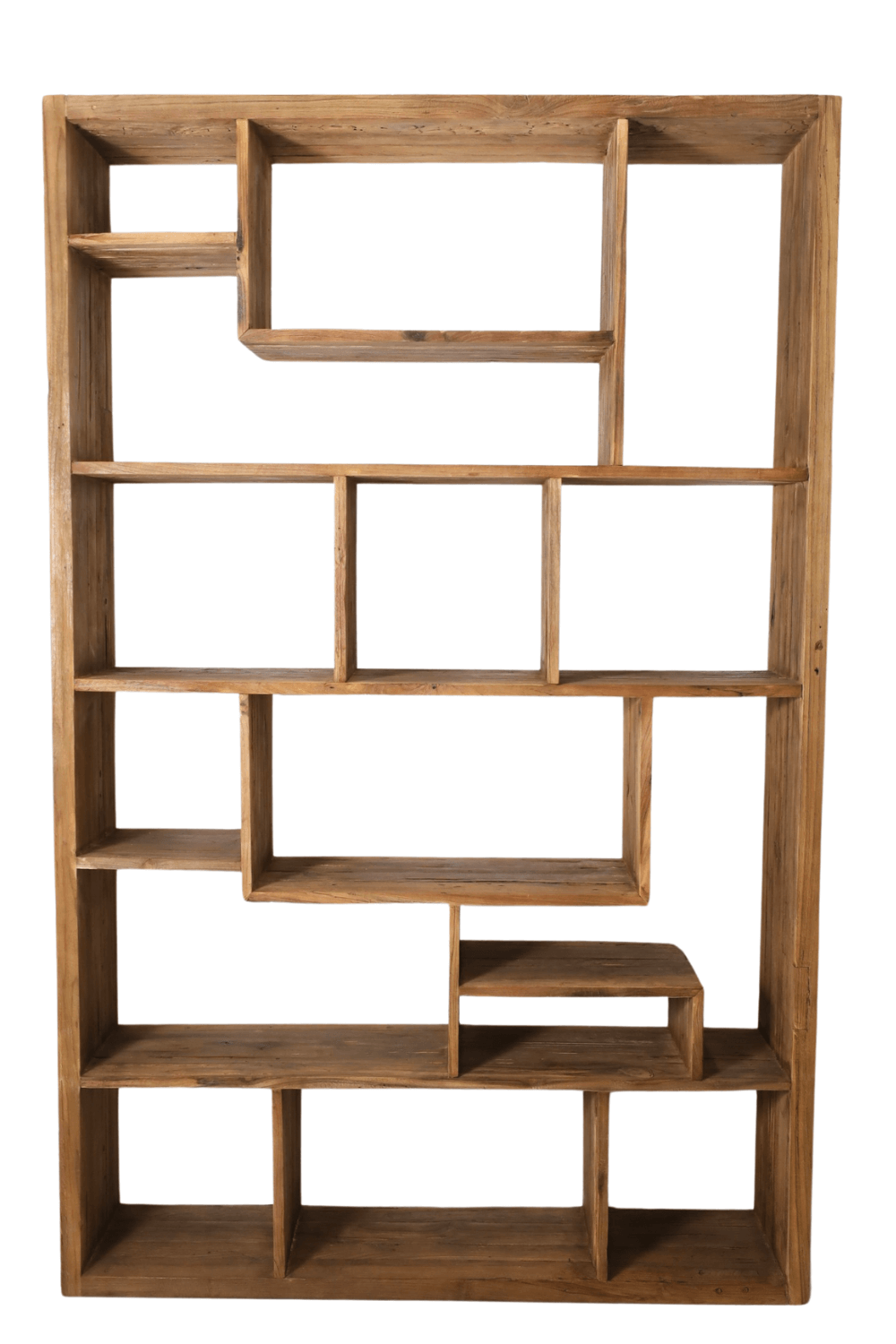 Vakkenkast/ roomdivider teak hout 140x33x220 cm