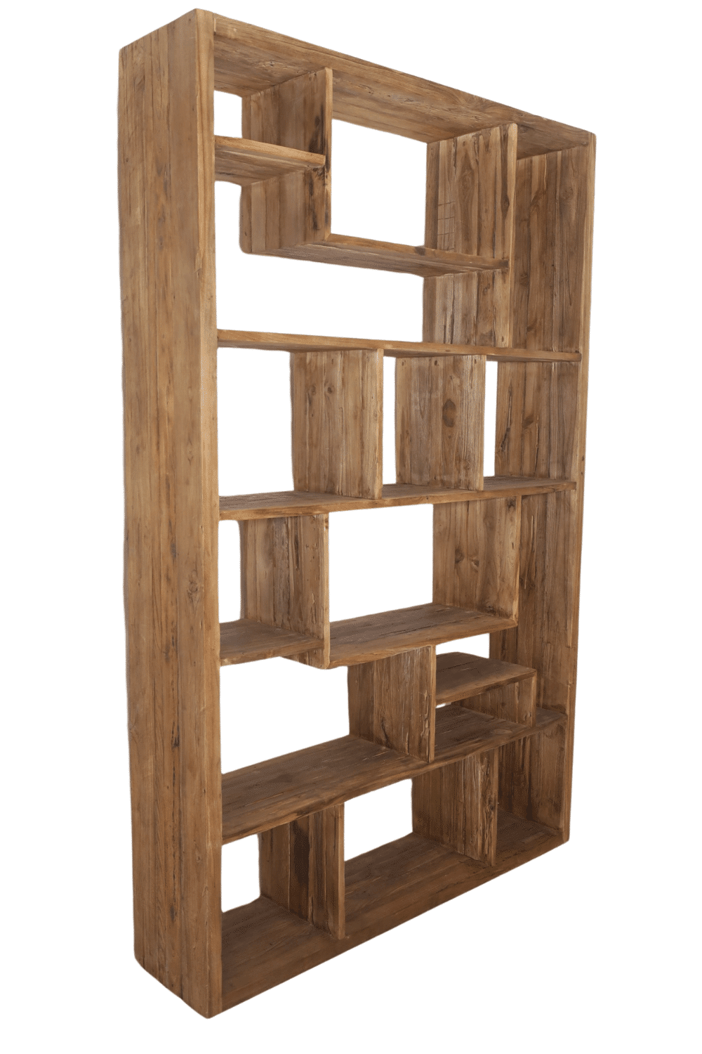 Vakkenkast/ roomdivider teak hout 140x33x220 cm