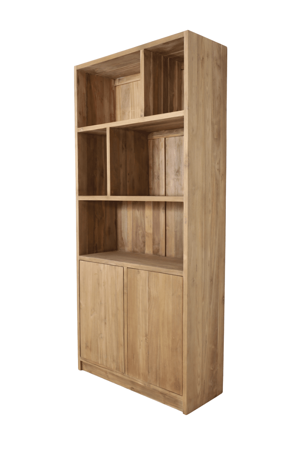 Teak houten Vakkenkast carla 100x40x220 cm