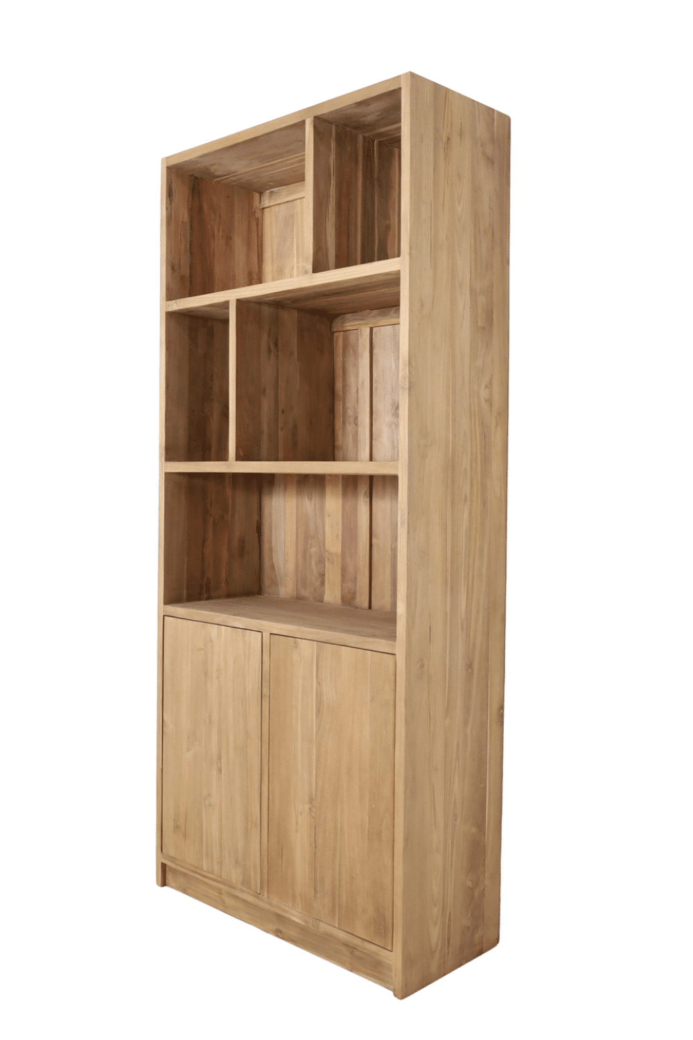 Teak houten Vakkenkast carla 100x40x220 cm