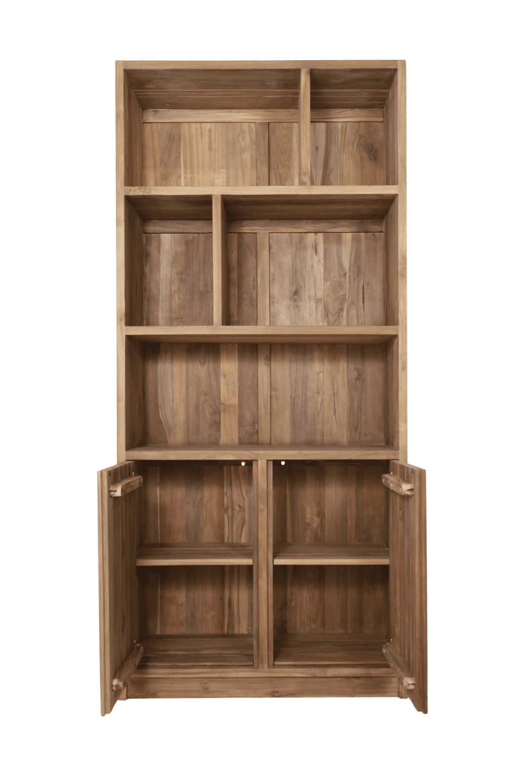 Teak houten Vakkenkast carla 100x40x220 cm