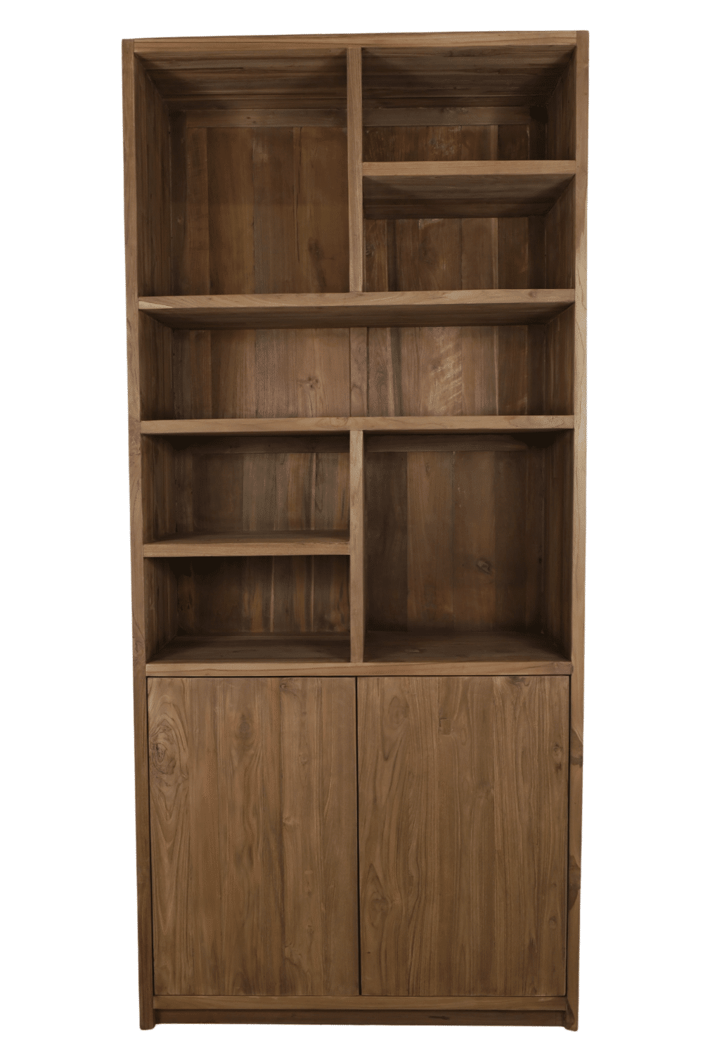 Teak houten vakkenkast boekenkast 100x40x210 cm