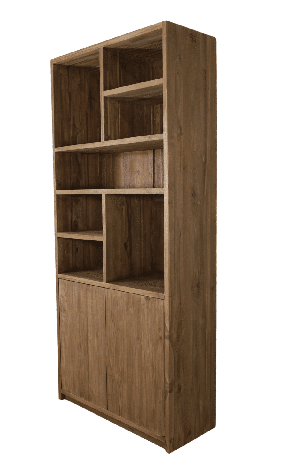 Teak houten vakkenkast boekenkast 100x40x210 cm