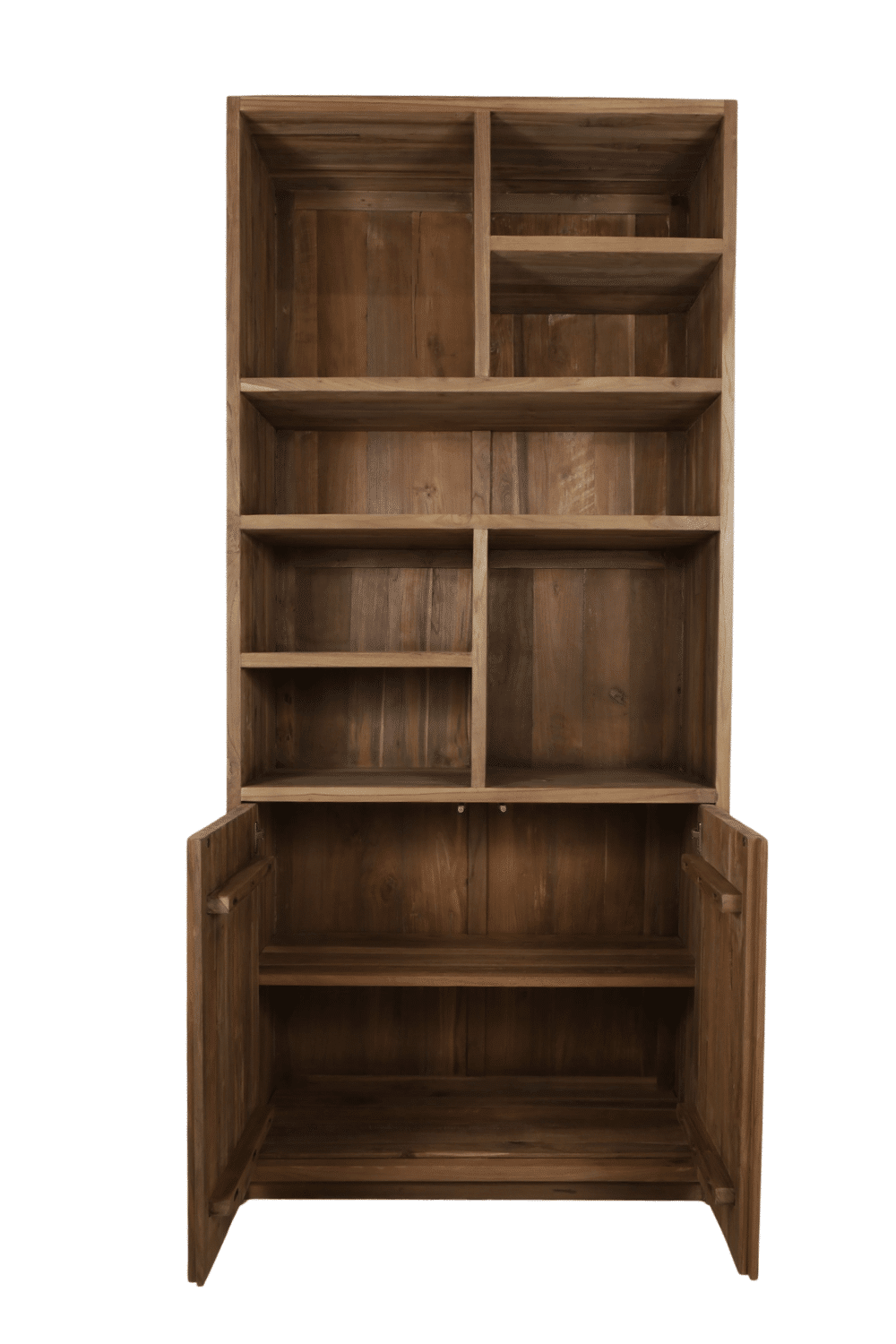 Teak houten vakkenkast boekenkast 100x40x210 cm