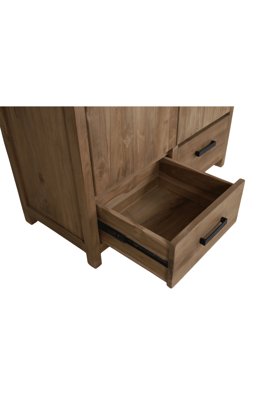 Teak houten opbergkast met 2 deuren 110x50x210 cm