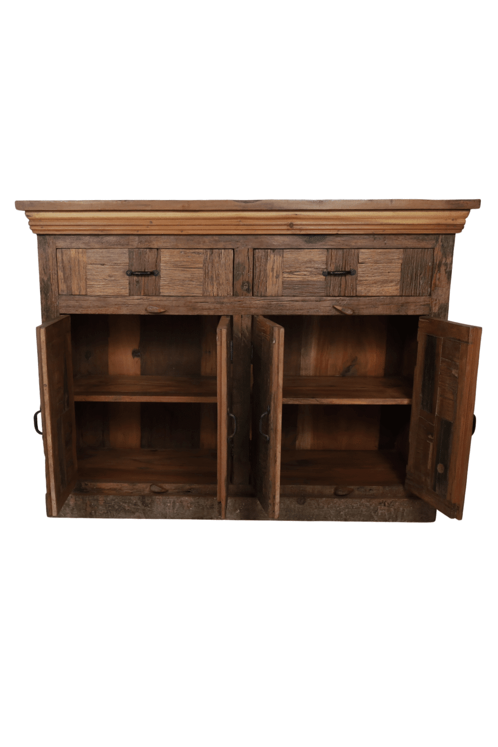 stoer grof houten dressoir 120x40x90 cm