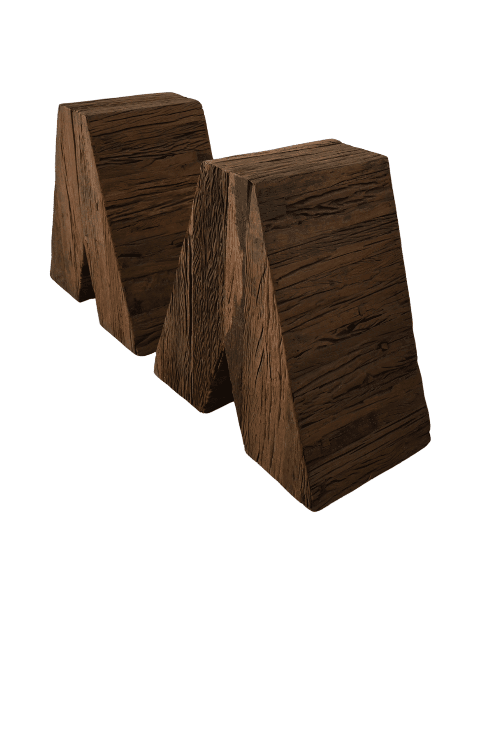 pilaar zuil steun in de vorm van een v ruw hout