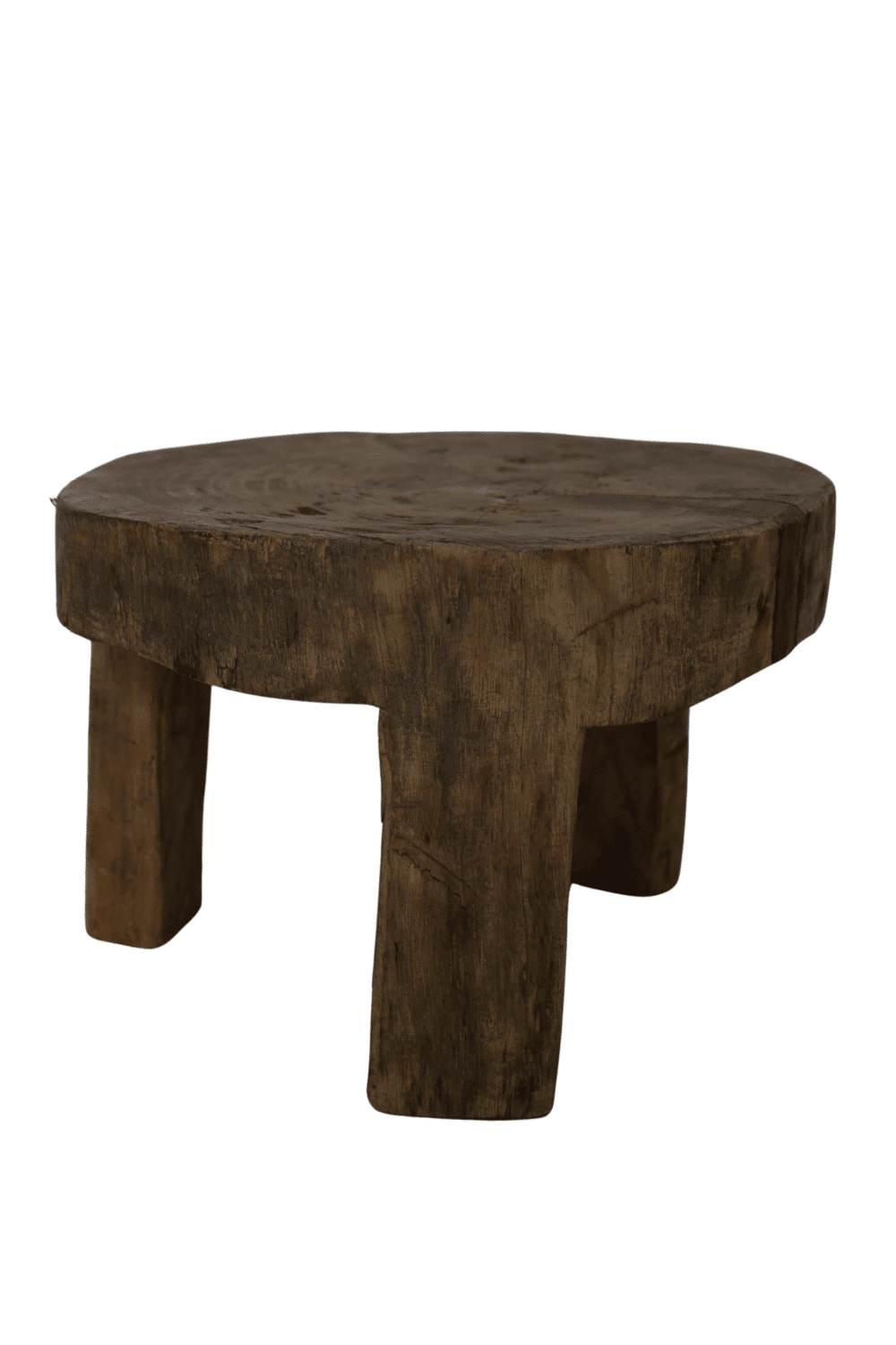 oud houten bijzettafel 35x35x30 cm