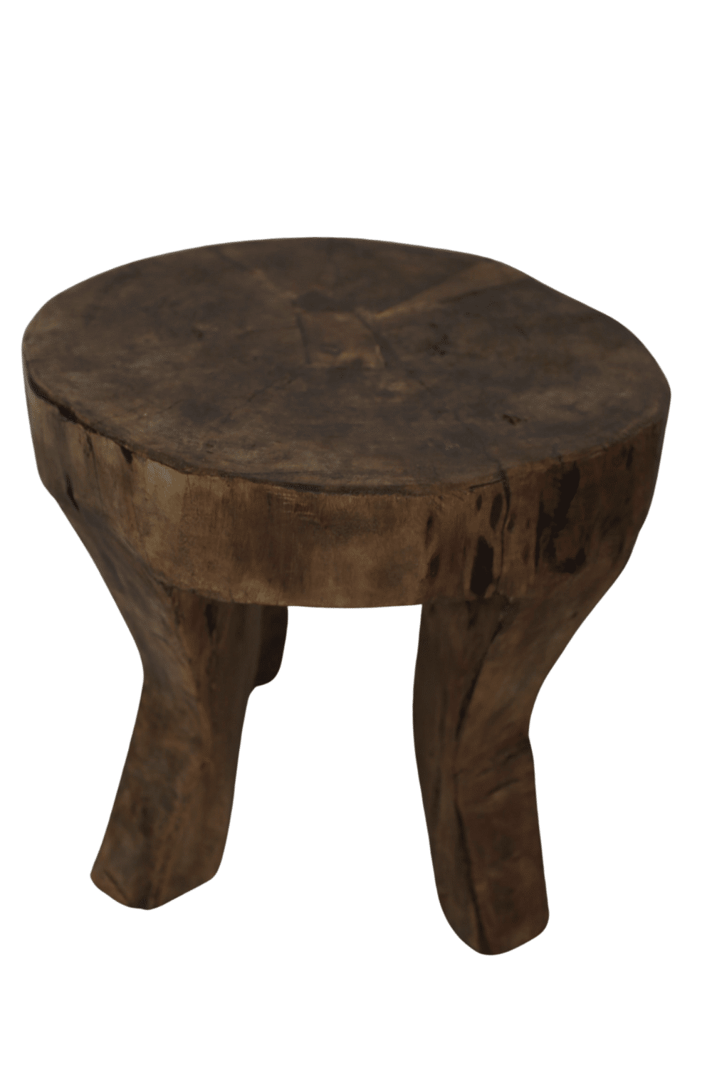 oud houten bijzettafel 35x35x30 cm