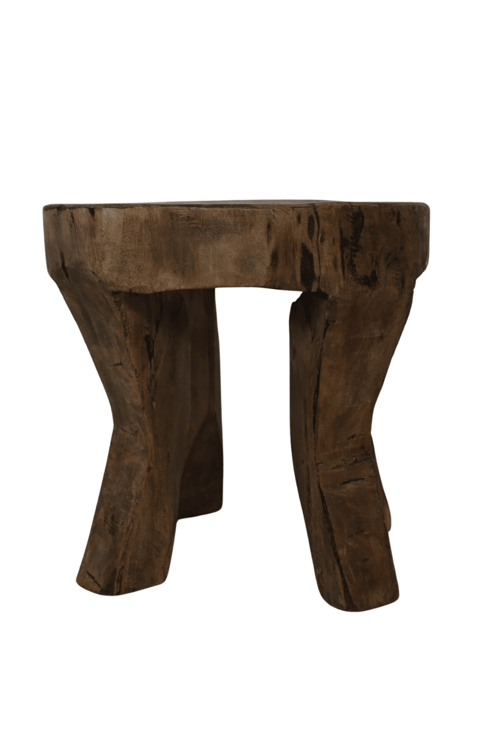 oud houten bijzettafel 35x35x30 cm