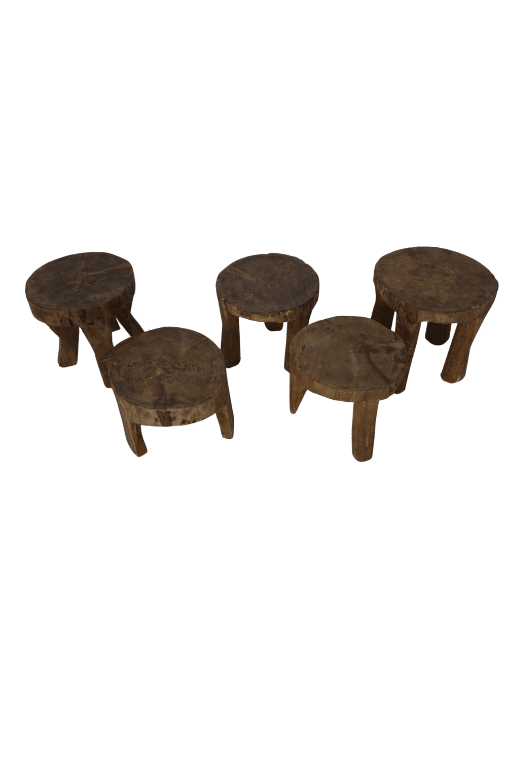 oud houten bijzettafel 35x35x30 cm
