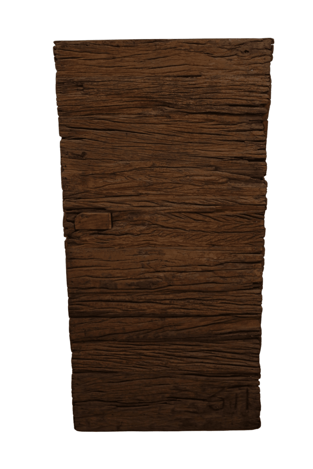 ruw stoere grove houten pilaar zuil 40x40x80 cm