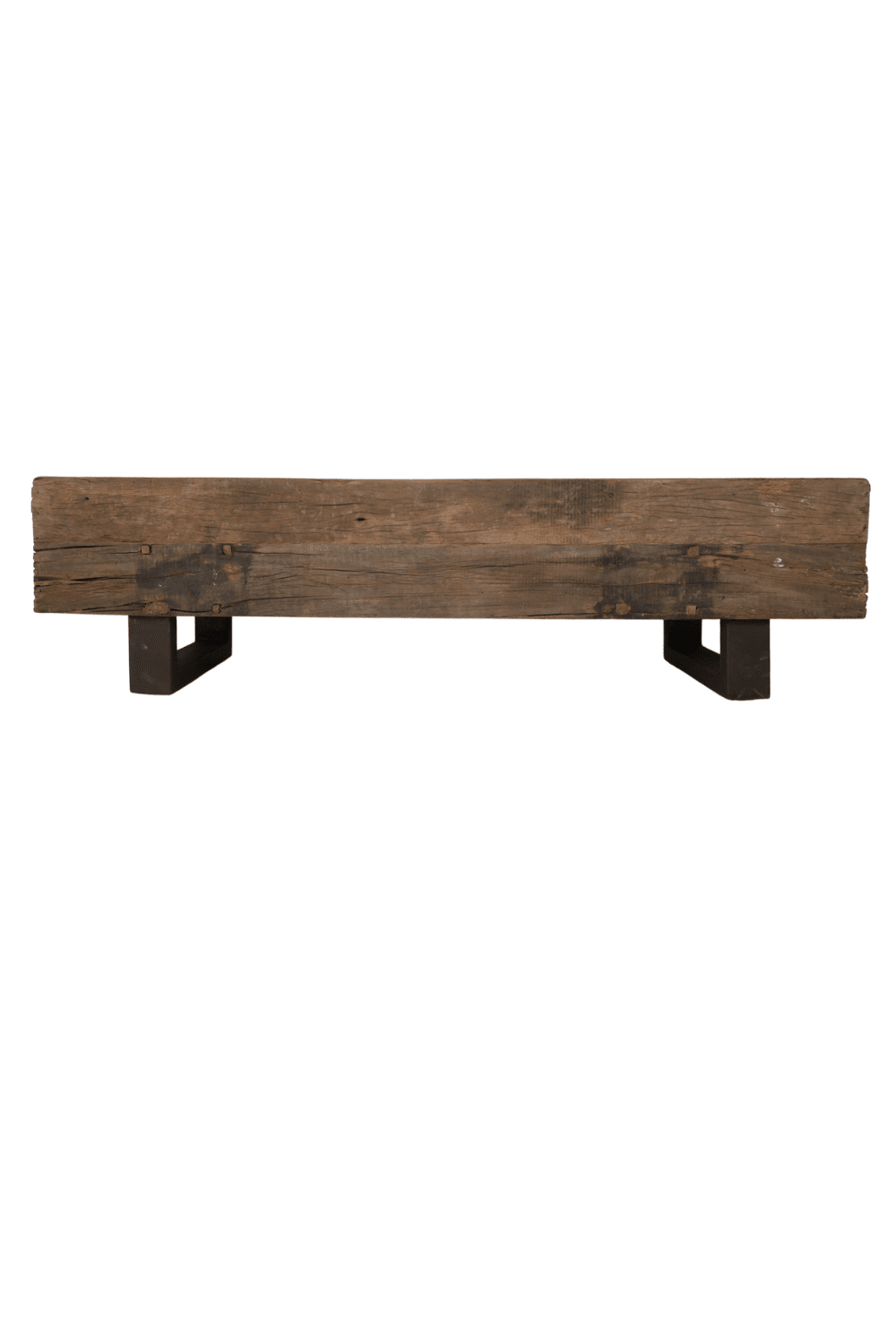 stoere ruwe industriele smalle salontafel 150x50x40 cm