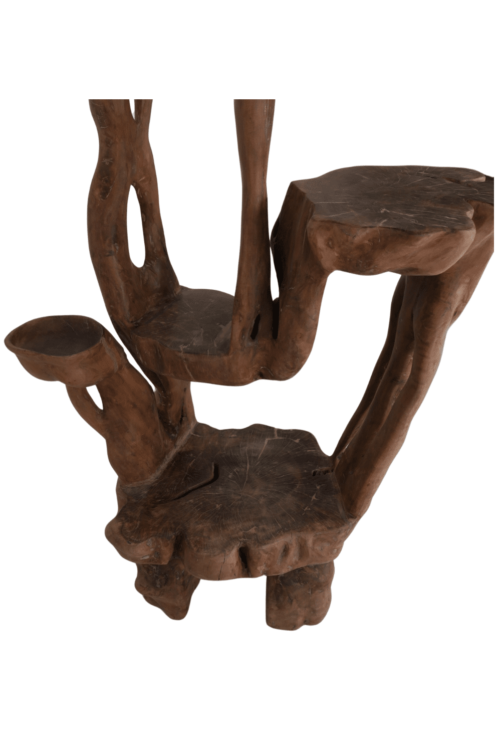 houten etagere kattenpaal met meerdere plateau's 85x45x165 cm