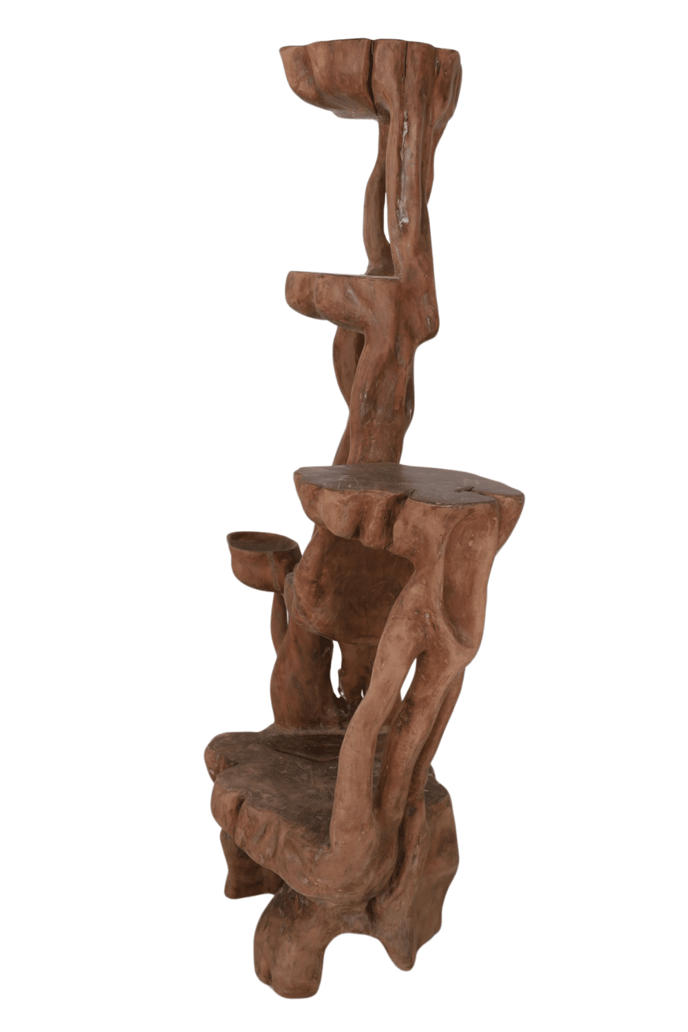 houten etagere kattenpaal met meerdere plateau's 85x45x165 cm