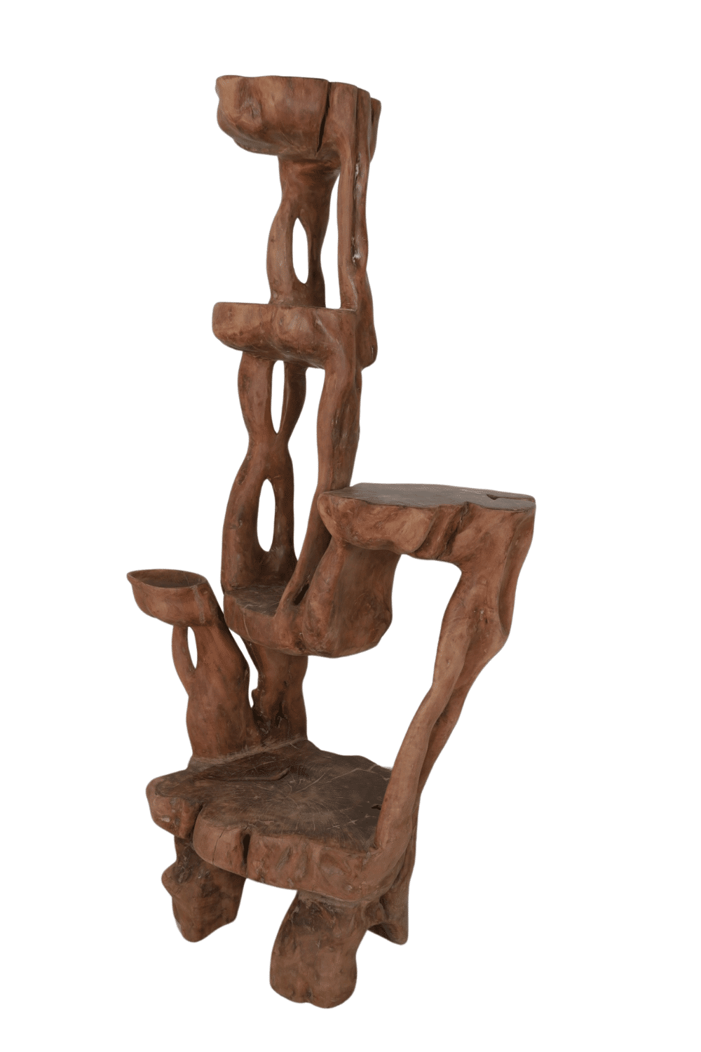 houten etagere kattenpaal met meerdere plateau's 85x45x165 cm