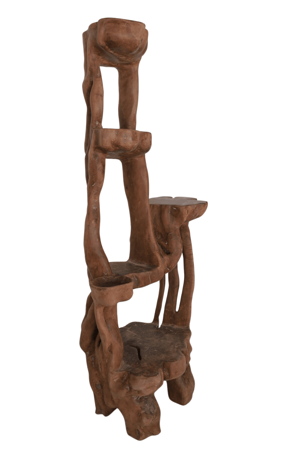 houten etagere kattenpaal met meerdere plateau's 85x45x165 cm