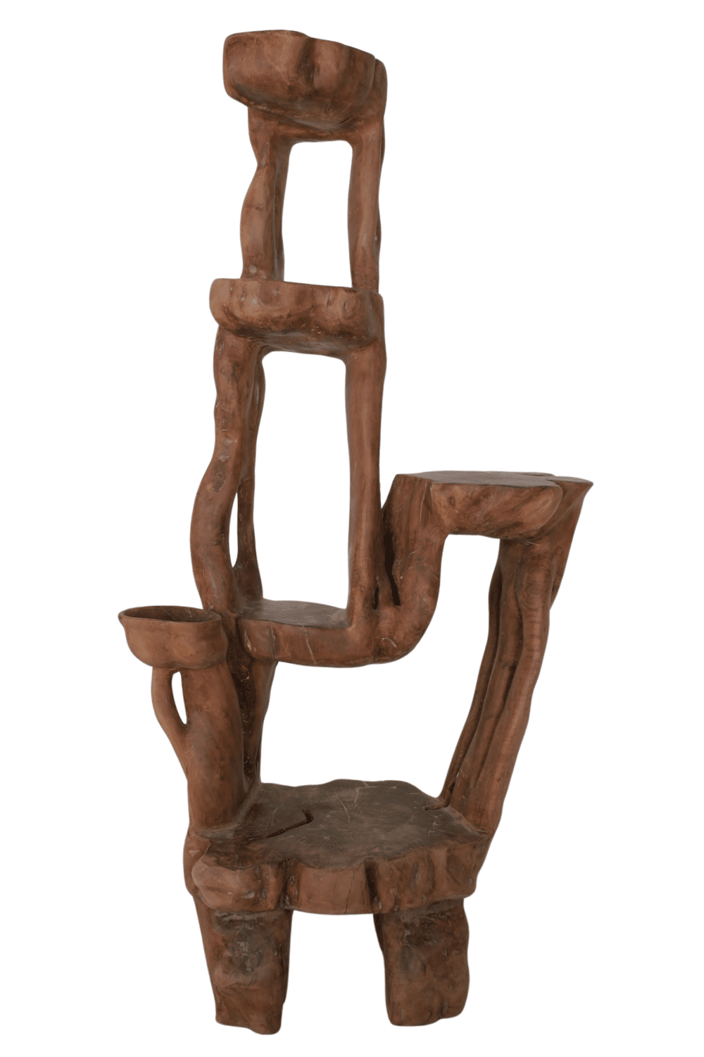 houten etagere kattenpaal met meerdere plateau's 85x45x165 cm