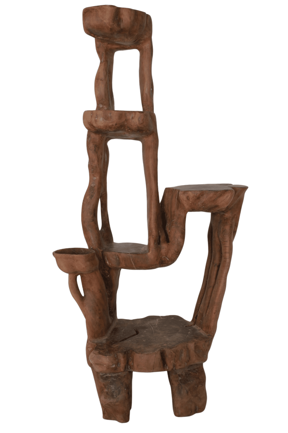 houten etagere kattenpaal met meerdere plateau's 85x45x165 cm