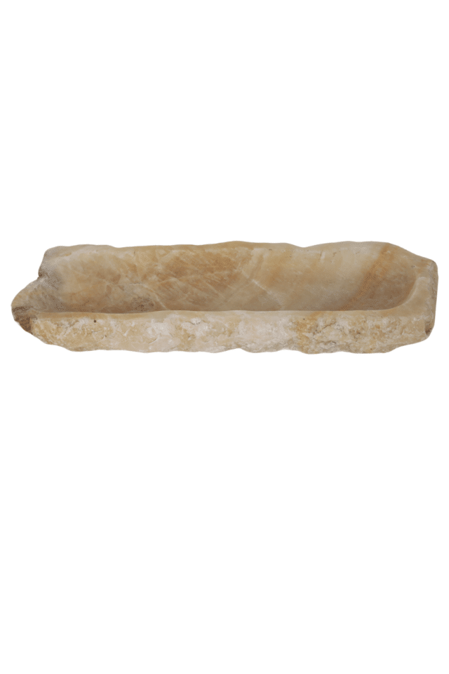 Onix beige natuurstenen schaal uniek