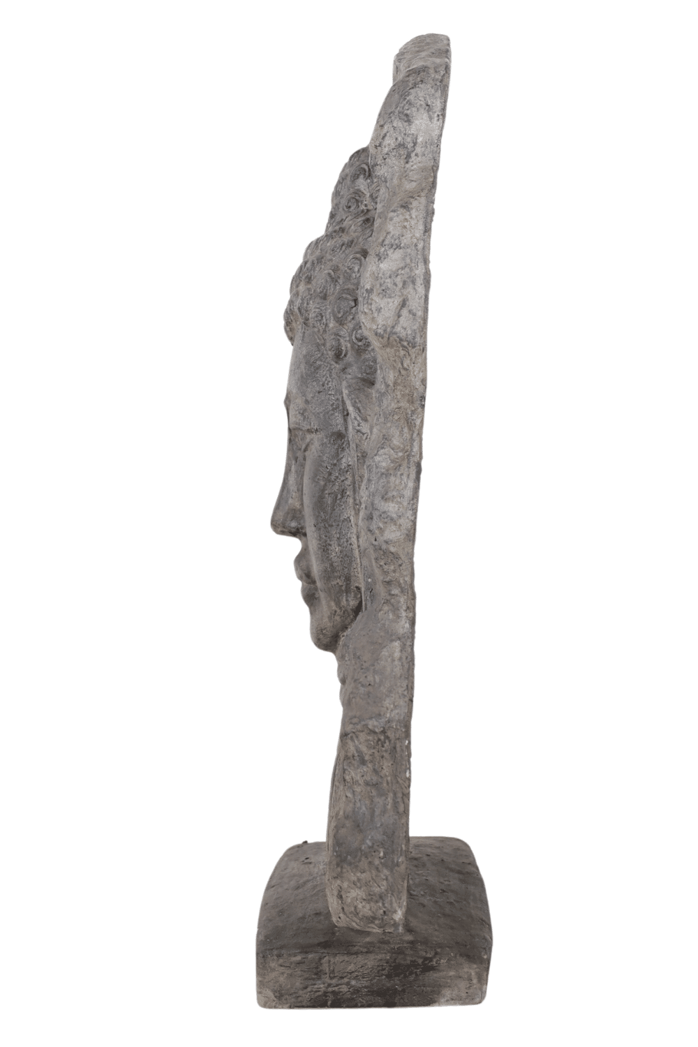 Boeddha beeld voor in de tuin 75x25x108 cm grijs antraciet