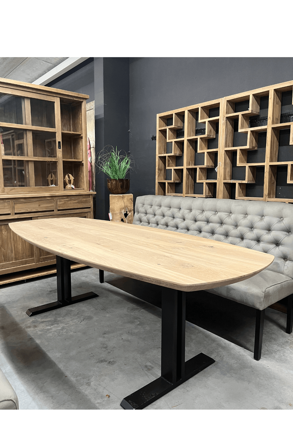 Eiken Deens ovale eetkamer tafel 240 cm