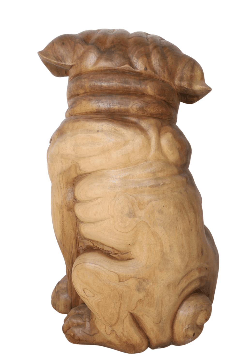 Grote houten bulldog 50x50x82 cm