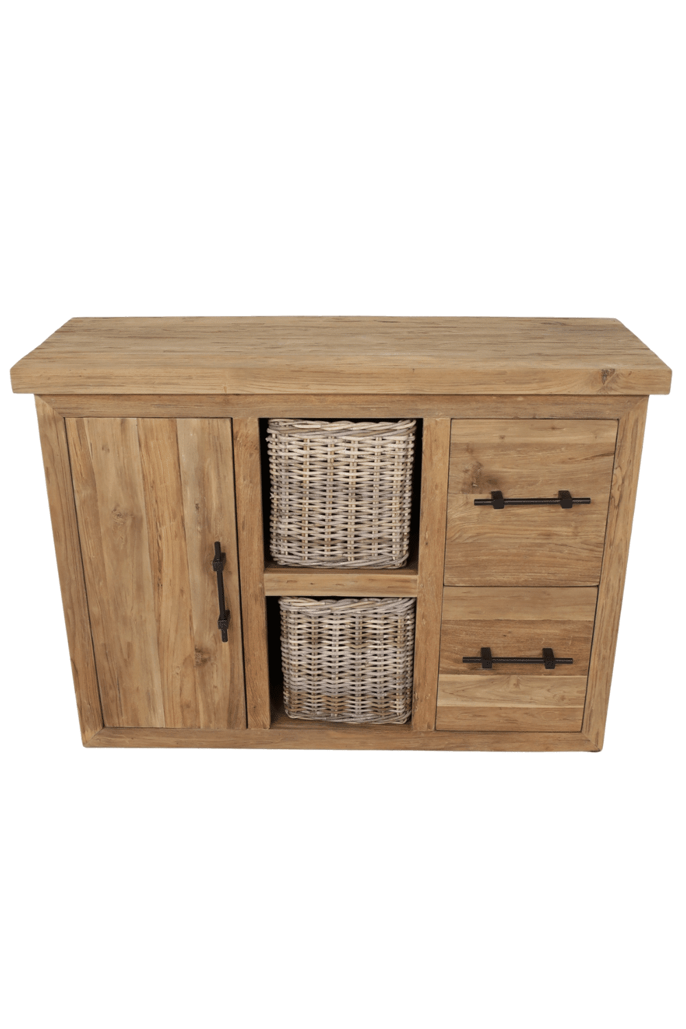 landelijke teak houten badkamermeubel 120 cm