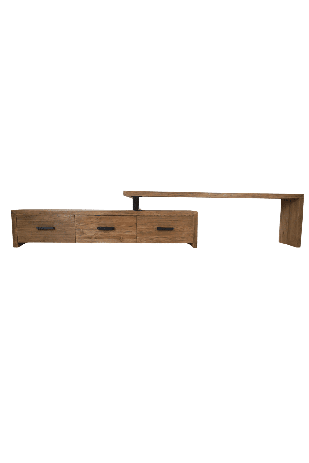 Teakhouten tv meubel uitschuifbaar tv meubel 240 cm tot 300 cm