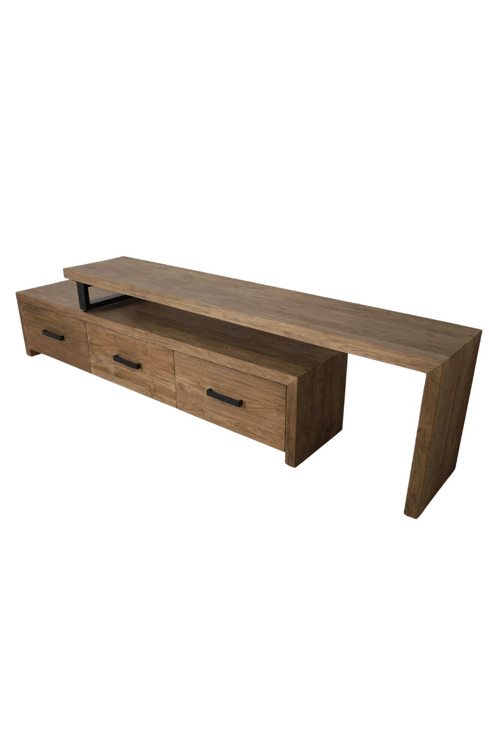 Teakhouten tv meubel uitschuifbaar tv meubel 240 cm tot 300 cm