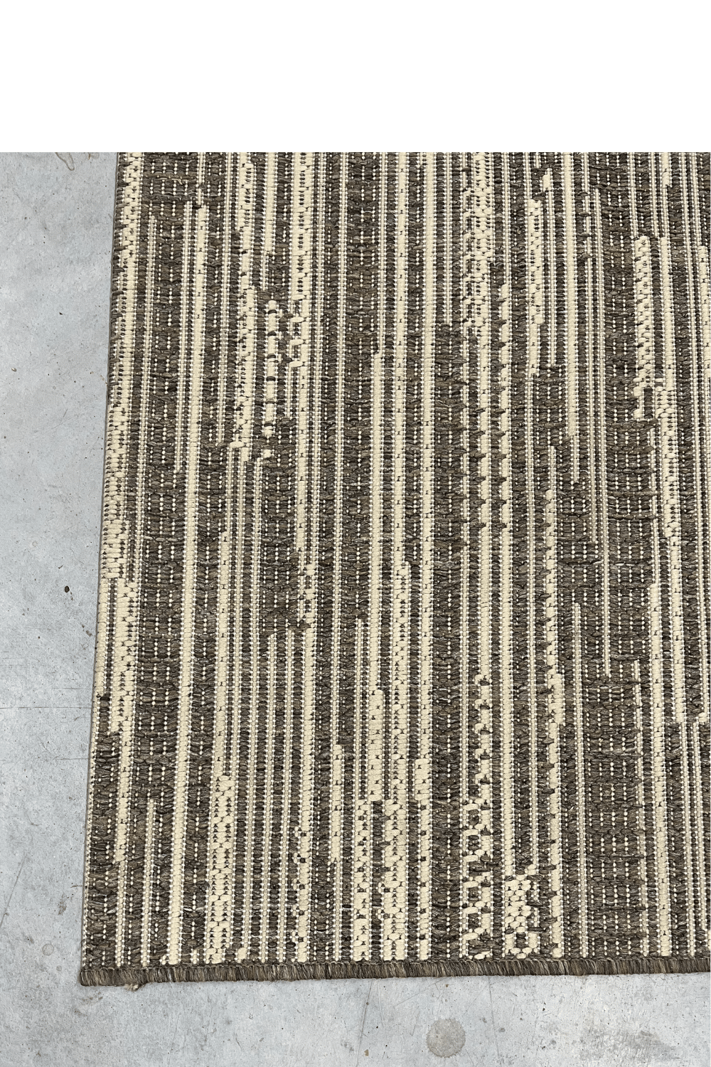 Vloerkleed voor buiten 160x230 cm beige streepjes