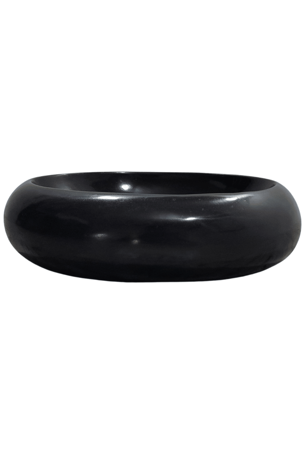 Donut ovale zwarte andesiet wasbak 45x35x12 cm