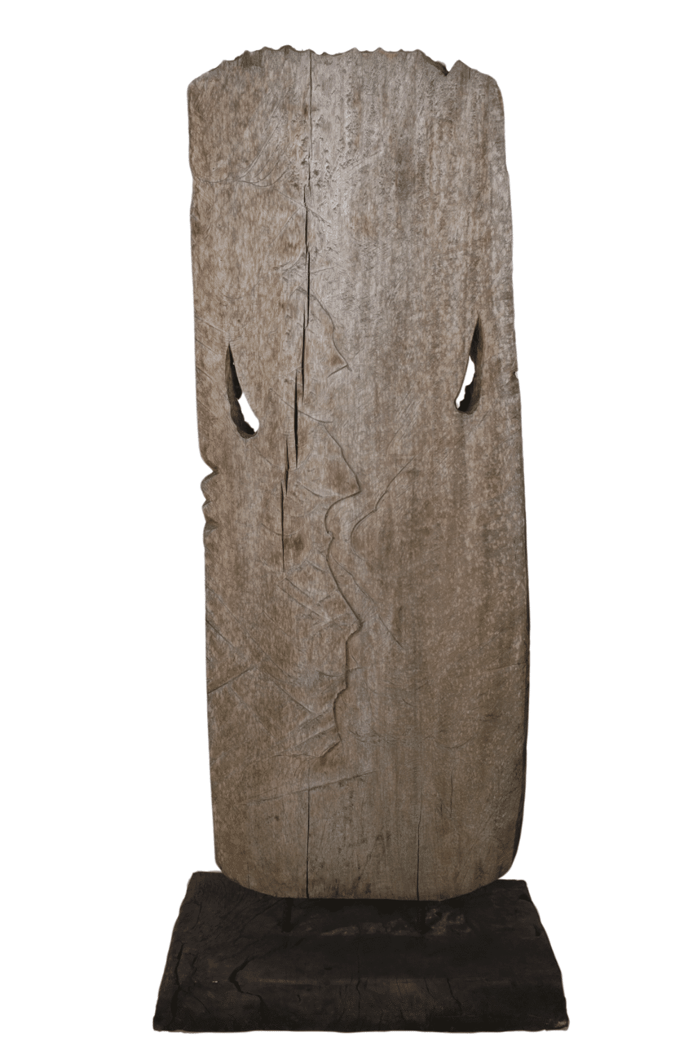 Houten Boeddha beeld 60x33x145 cm voor in de tuin