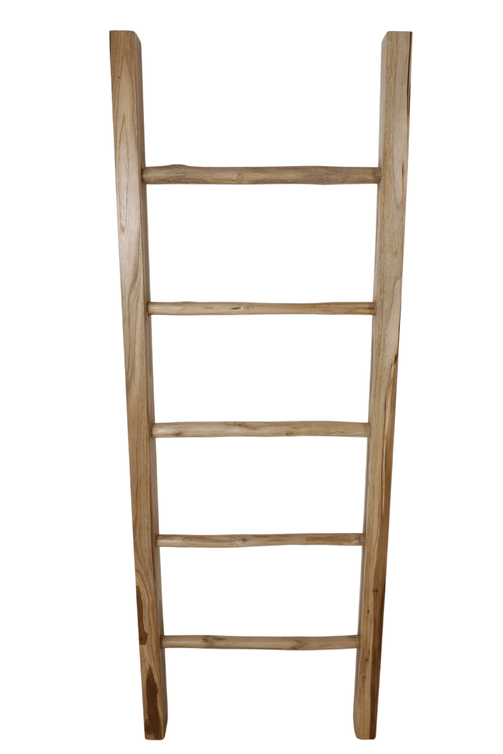 teak houten trap, ladder voor in de badkamer
