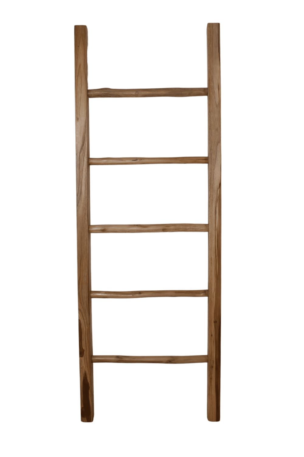 teak houten trap, ladder voor in de badkamer